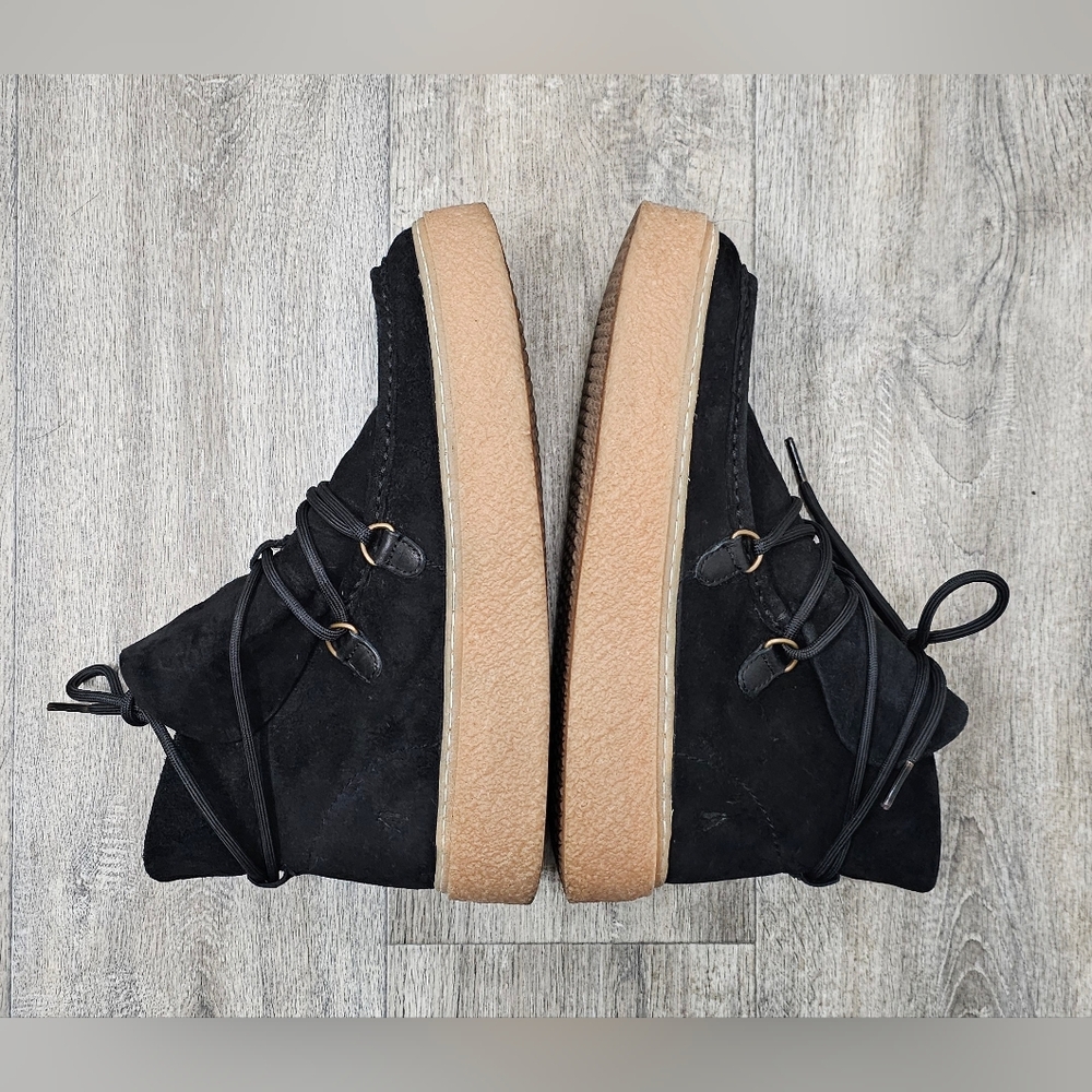 Hush Puppies Black Suede Moyen Chukka Lace Up Boot-Size 7.5 - Picture 8 of 10